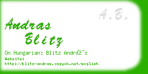 andras blitz business card